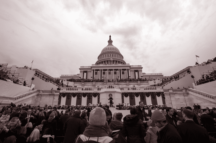 US Capitol building on Inauguration Day
